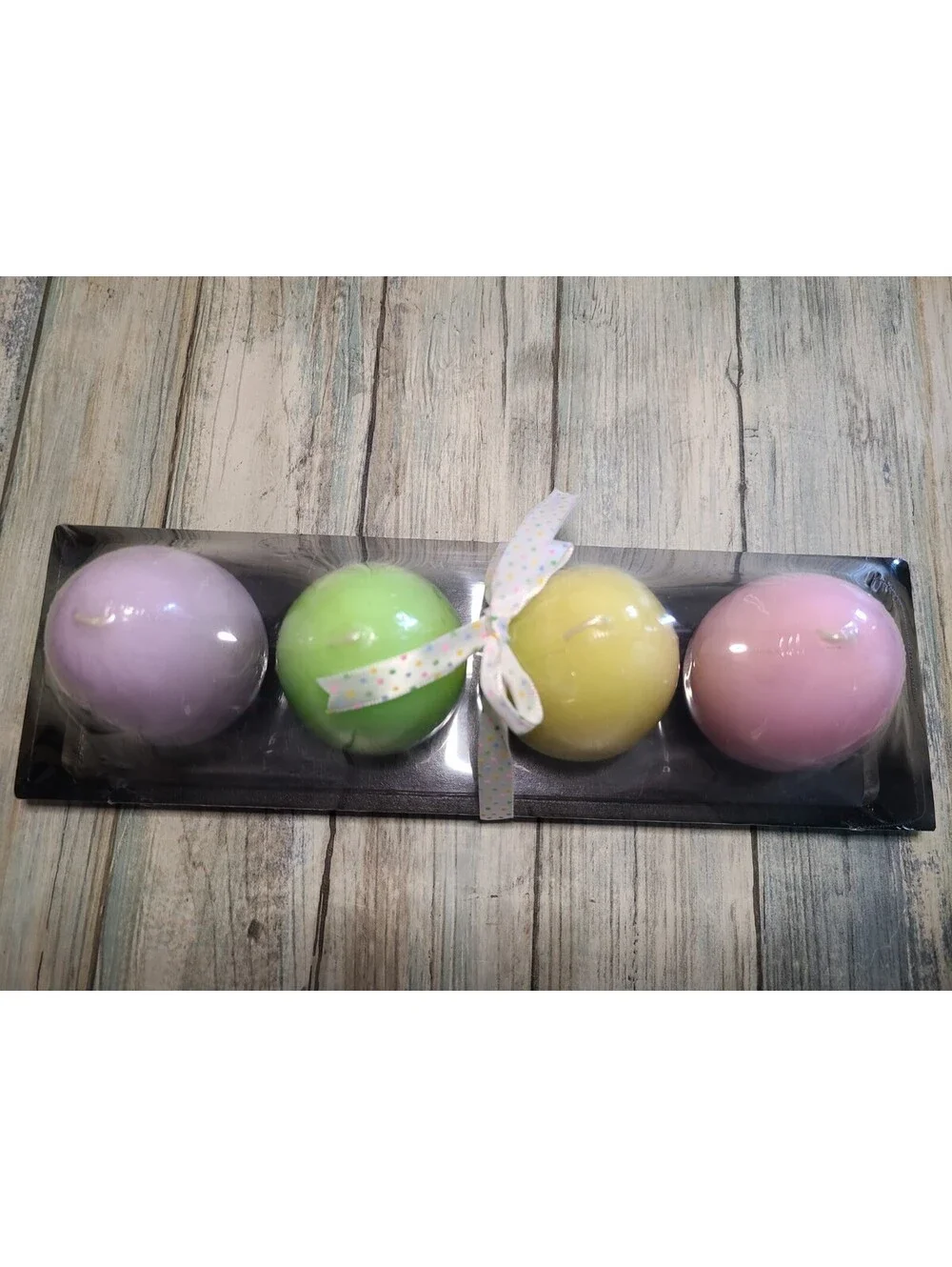 For Hallmark Easter Egg Candles With Wooden Tray Egg-shaped